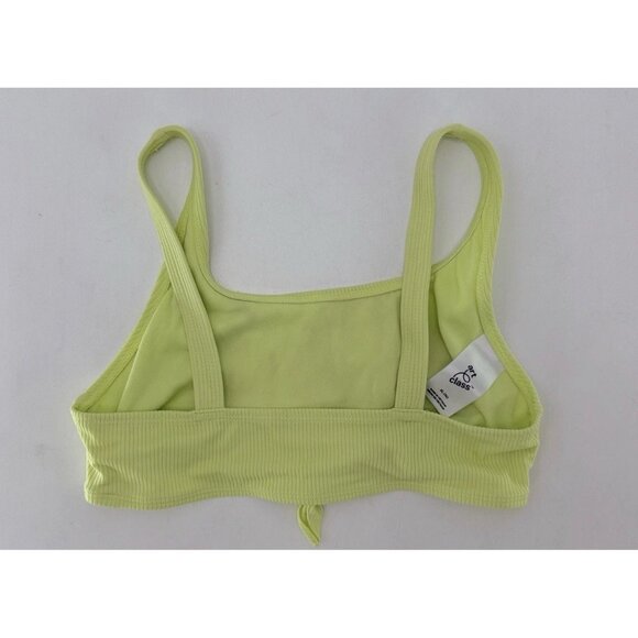 Art Class Target Girl’s Ribbed Green/Yellow Swim Top Size XL 14 Summer Vacation - Picture 2 of 5